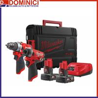 MILWAUKEE KIT 12V TRAPANO AVV. + AVV.IMPULSI *M12 FPP2A-602X