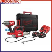 MILWAUKEE KIT 18V AVV.IMPULSI 3/4+PIST.GRASSO *M18 ONEPP2W-502X