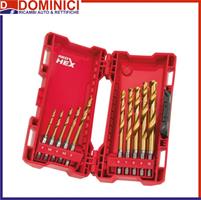 MILWAUKEE CASSETTA PUNTE SW REDHEX HSS-G VV. (conf. 10pz)