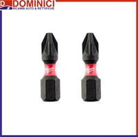 MILWAUKEE INSERTO BIT PZ2 25 mm PER AVVITATORE (cf. 2pz.)