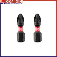 MILWAUKEE INSERTO BIT PZ2 25 mm PER AVVITATORE (cf. 2pz.)