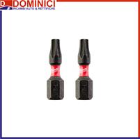 MILWAUKEE INSERTO BIT TX20 25 mm PER AVVITATORE (cf. 2pz.)