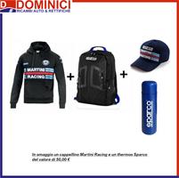 PROMO FELPA MARTINI 01279MRNR+ZAINO SPARCO 016440NRAZ+OMAGGIO
