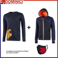 PROMO U-POWER MAGLIA FU214DB + FELPA EY212DB + OMAGGIO
