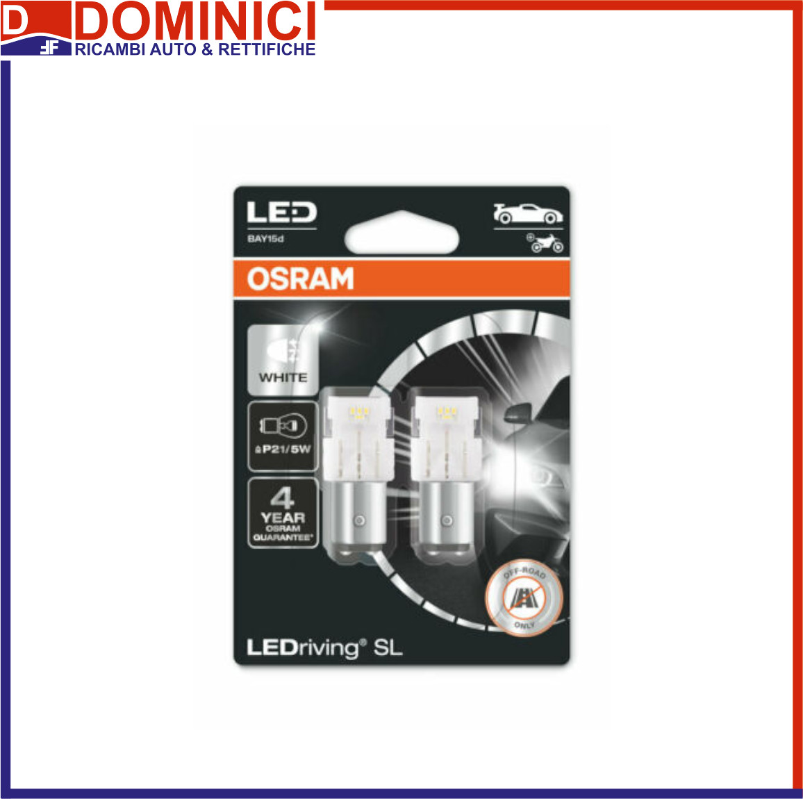 OSRAM - OSRAM LEDriving® SL P21/5W COOL WHITE 6000K 12V BLI2 - OSRAM -  Dominici Ricambi