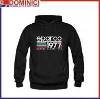 SPARCO FELPA RACING HOODIE VINTAGE 1977 NERO