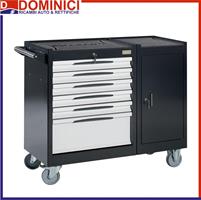 FASANO CARRELLO PORTA UTENSILI A 6 CASSETTI CON TOP IN GOMMA